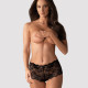 (SALE) Мереживні трусики-шортики Obsessive Idillia shorties black L/XL (SALE) Мереживні трусики-шортики Obsessive Idillia shorties black L/XL