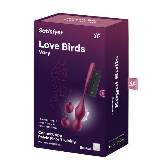 Вагінальні кульки з вібрацією Satisfyer Love Birds Vary Connect App Вагінальні кульки з вібрацією Satisfyer Love Birds Vary Connect App