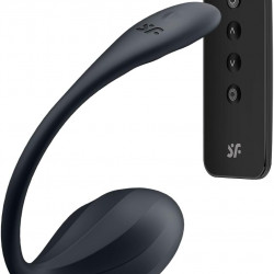 Віброяйце Satisfyer Ribbed Petal Connect App Black