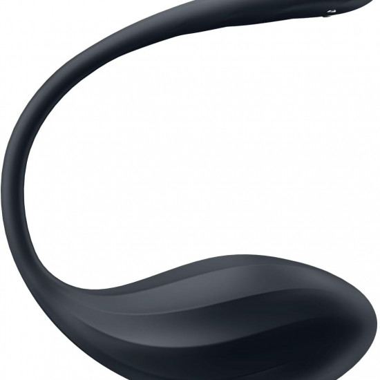 Віброяйце Satisfyer Ribbed Petal Connect App Black Віброяйце Satisfyer Ribbed Petal Connect App Black