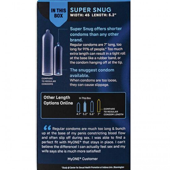 Презервативи MyONE Super Snug 10 шт, картонна коробка Презервативи MyONE Super Snug 10 шт, картонна коробка