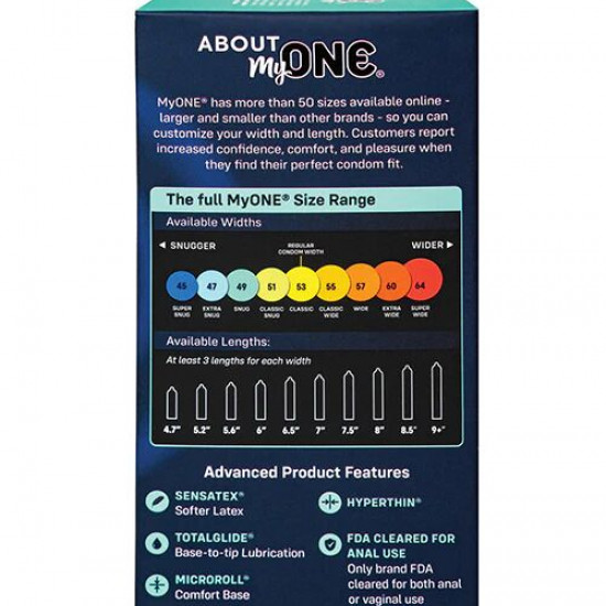 Презервативи MyONE Snug 10 шт, картонна коробка Презервативи MyONE Snug 10 шт, картонна коробка