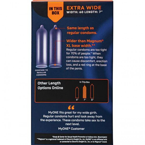 Презервативи MyONE Extra Wide 10 шт, картонна коробка Презервативи MyONE Extra Wide 10 шт, картонна коробка