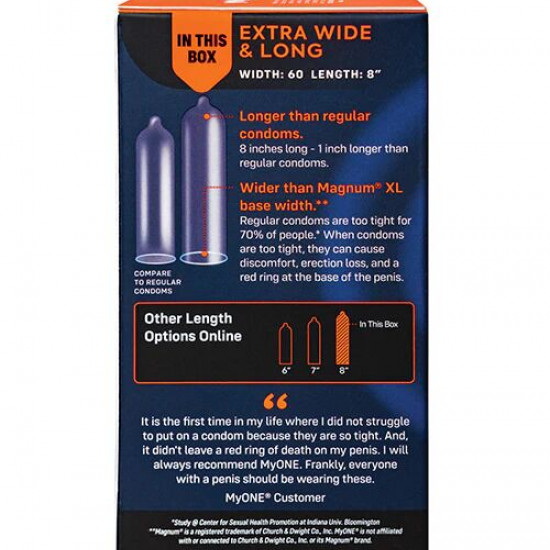 Презервативи MyONE Extra Wide & Long 10 шт, картонна коробка Презервативи MyONE Extra Wide & Long 10 шт, картонна коробка