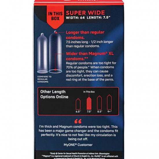 Презервативи MyONE Super Wide 10 шт, картонна коробка Презервативи MyONE Super Wide 10 шт, картонна коробка