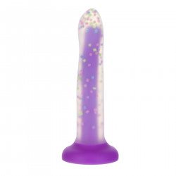 Фалоімітатор, що світиться в темряві, ADDICTION Rave 8″, Glow in the Dark Dildo Purple Confetti, 20,3 см