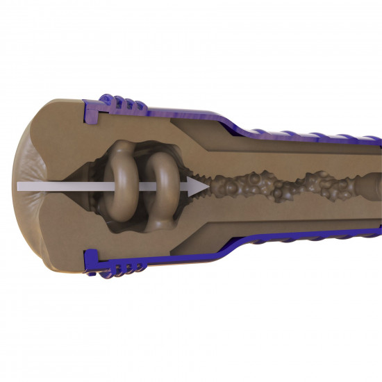Мастурбатор-попка Fleshlight Boost Blast Female Medium Dark Flesh, плаваючі кільця Turbo Tech Мастурбатор-попка Fleshlight Boost Blast Female Medium Dark Flesh, плаваючі кільця Turbo Tech