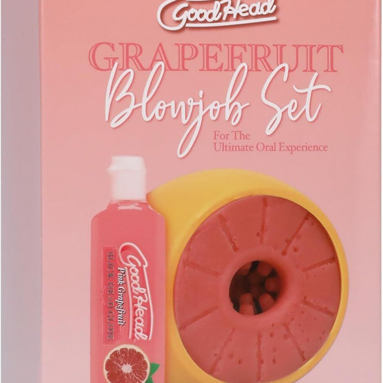 Набір для мінету Doc Johnson GoodHead Grapefruit Blowjob Set - Yellow Набір для мінету Doc Johnson GoodHead Grapefruit Blowjob Set - Yellow