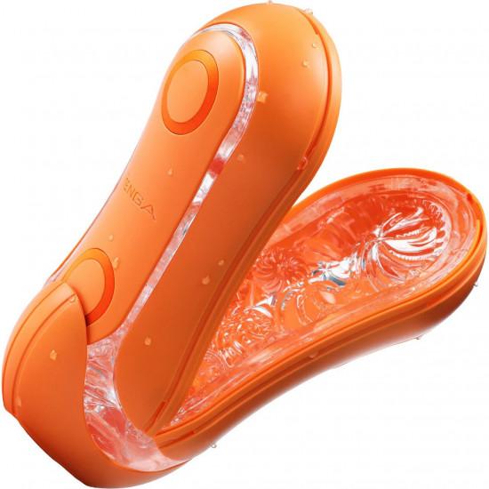 Мастурбатор Tenga Flip Orb — Sunset Orange, з можливістю зміни тиску та стимулювальними кульками всередині Мастурбатор Tenga Flip Orb — Sunset Orange, з можливістю зміни тиску та стимулювальними кульками всередині