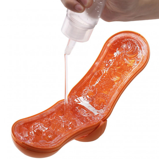 Мастурбатор Tenga Flip Orb — Sunset Orange, з можливістю зміни тиску та стимулювальними кульками всередині Мастурбатор Tenga Flip Orb — Sunset Orange, з можливістю зміни тиску та стимулювальними кульками всередині