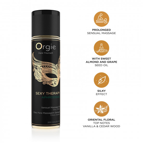 Масажна олія Orgie – Sexy Therapy Aphrodisiac (200 мл), гібридна Масажна олія Orgie – Sexy Therapy Aphrodisiac (200 мл), гібридна