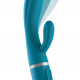 Вібратор-кролик Liebe Bend It Plus Ocean Blue, гнучкий, 2 мотори, 10 режимів