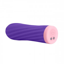Віброкуля S Pleasures Bullets Twist & Shout Purple, фіолетова, ребриста поверхня, 10 режимів