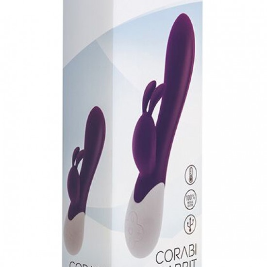 Вібратор-кролик S Pleasures Premium Corabi Rabbit, фіолетовий, вушка для клітора, 16 режимів, нагрів
