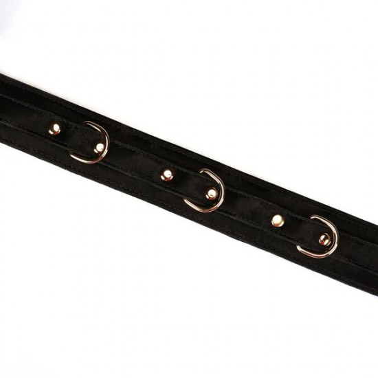 Нашийник з повідцем Liebe Seele Boudoir Amor Collar with Leash Black