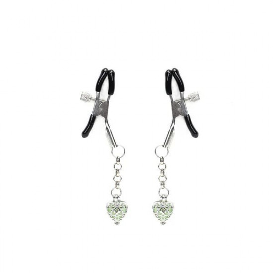 Затискачі для сосків Liebe Seele Glow-in-dark Nipple Clamps Green Затискачі для сосків Liebe Seele Glow-in-dark Nipple Clamps Green