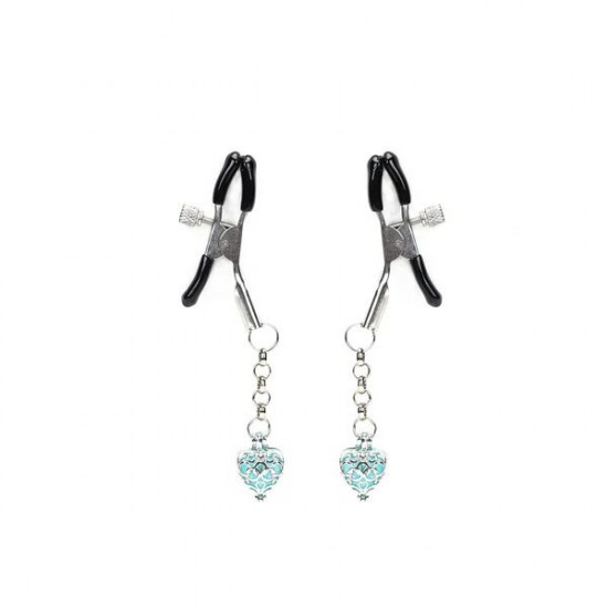 Затискачі для сосків Liebe Seele Glow-in-dark Nipple Clamps Light Blue Затискачі для сосків Liebe Seele Glow-in-dark Nipple Clamps Light Blue