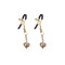 Затискачі для сосків Liebe Seele Nipple Clamps Gold Heart-shaped Flowers on Blue
