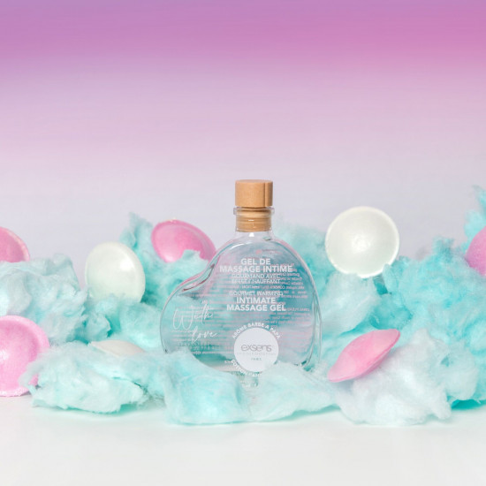 Масажний гель EXSENS With Love Cotton Candy 50 мл, розігрівальний, без цукру, їстівний