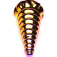 Фентезійний скляний фалоімітатор Creature Cocks Twilight Rainbow Glass Dildo, 16 см