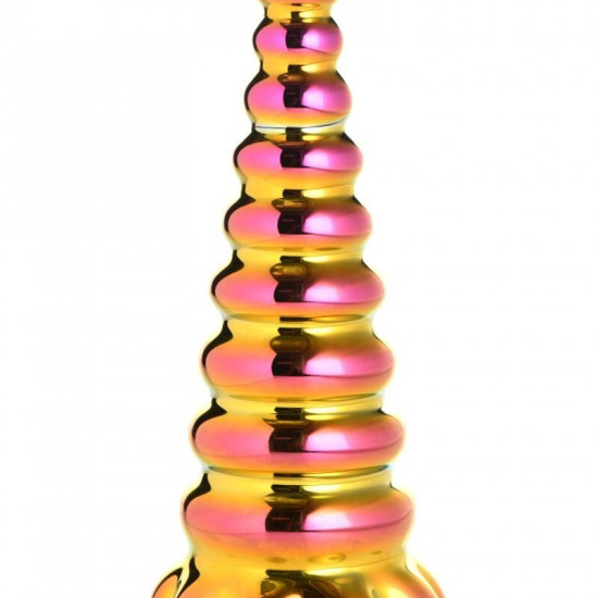 Фентезійний скляний фалоімітатор Creature Cocks Twilight Rainbow Glass Dildo, 16 см