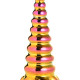 Фентезійний скляний фалоімітатор Creature Cocks Twilight Rainbow Glass Dildo, 16 см