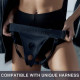 Безремінний страпон з вібрацією Strap-On-Me Vibrating Fuchsia M, діаметр 3,8 см, пульт ДК, регульований