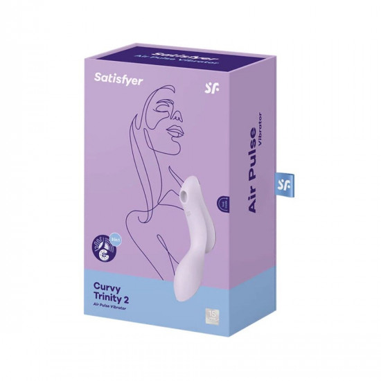 Вакуумний стимулятор з вібрацією Satisfyer Curvy Trinity 2 Violet Вакуумний стимулятор з вібрацією Satisfyer Curvy Trinity 2 Violet