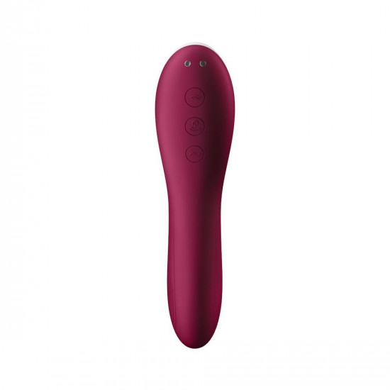 Вакуумний стимулятор із вібрацією Satisfyer Dual Crush Wine Red Вакуумний стимулятор із вібрацією Satisfyer Dual Crush Wine Red