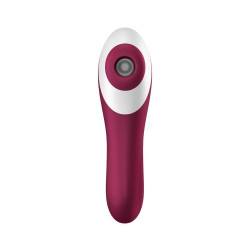 Вакуумний стимулятор із вібрацією Satisfyer Dual Crush Wine Red