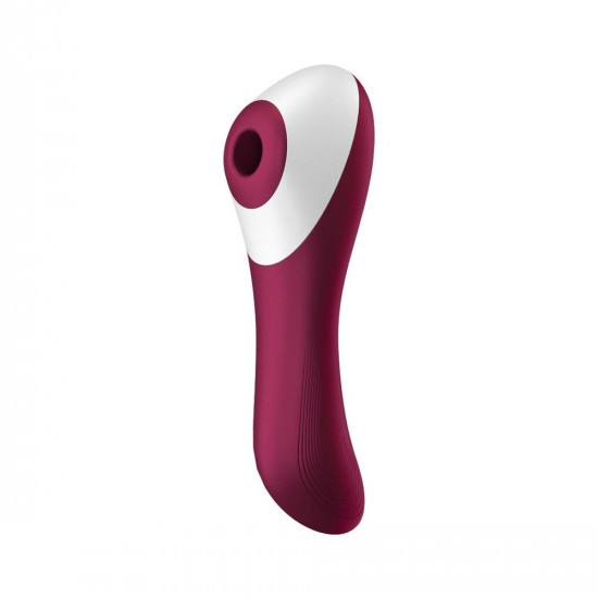 Вакуумний стимулятор із вібрацією Satisfyer Dual Crush Wine Red Вакуумний стимулятор із вібрацією Satisfyer Dual Crush Wine Red
