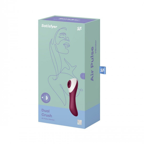Вакуумний стимулятор із вібрацією Satisfyer Dual Crush Wine Red Вакуумний стимулятор із вібрацією Satisfyer Dual Crush Wine Red