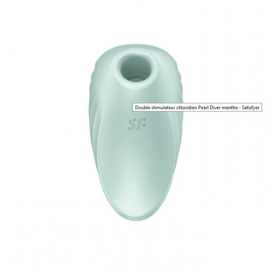 Вакуумний кліторальний стимулятор із вібрацією Satisfyer Pearl Diver Mint Вакуумний кліторальний стимулятор із вібрацією Satisfyer Pearl Diver Mint