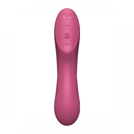Вакуумний стимулятор із вібрацією Satisfyer Curvy Trinity 3 Red Вакуумний стимулятор із вібрацією Satisfyer Curvy Trinity 3 Red