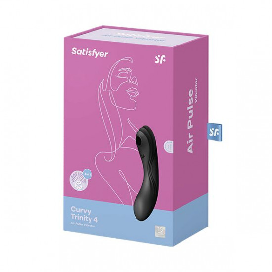 Вакуумний стимулятор з вібрацією Satisfyer Curvy Trinity 4 Black Вакуумний стимулятор з вібрацією Satisfyer Curvy Trinity 4 Black