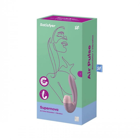 Вакуумний вібратор Satisfyer Supernova Old Rose, 2 положення ствола Вакуумний вібратор Satisfyer Supernova Old Rose, 2 положення ствола