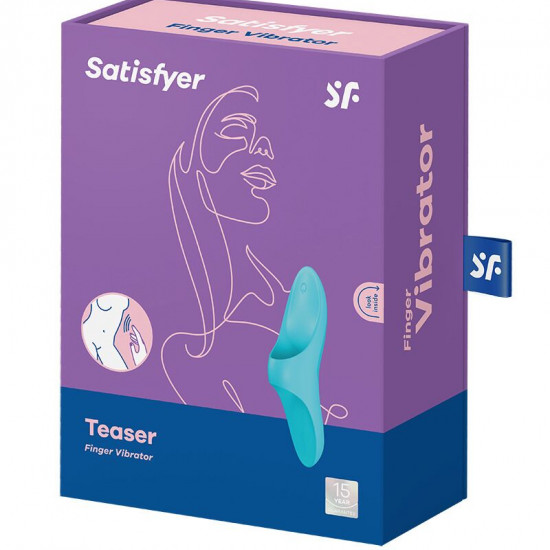Вібратор на палець Satisfyer Teaser Light Blue Вібратор на палець Satisfyer Teaser Light Blue