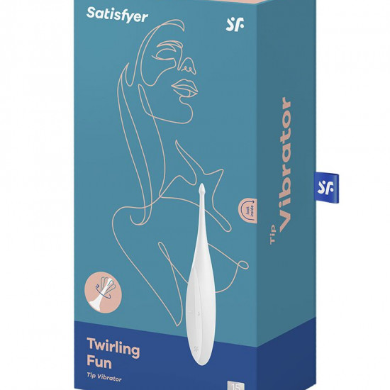 Вібратор для клітора Satisfyer Twirling Fun White Вібратор для клітора Satisfyer Twirling Fun White