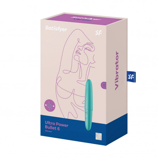Мінівібратор Satisfyer Ultra Power Bullet 6 Turquoise Мінівібратор Satisfyer Ultra Power Bullet 6 Turquoise