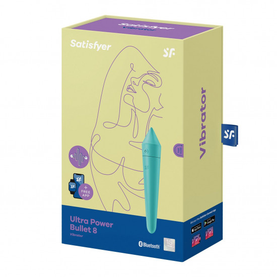 Смарт мінівібратор Satisfyer Ultra Power Bullet 8 Turquoise Смарт мінівібратор Satisfyer Ultra Power Bullet 8 Turquoise