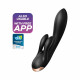 Смарт вібратор-кролик із подвійним відростком Satisfyer Double Flex Black Смарт вібратор-кролик із подвійним відростком Satisfyer Double Flex Black