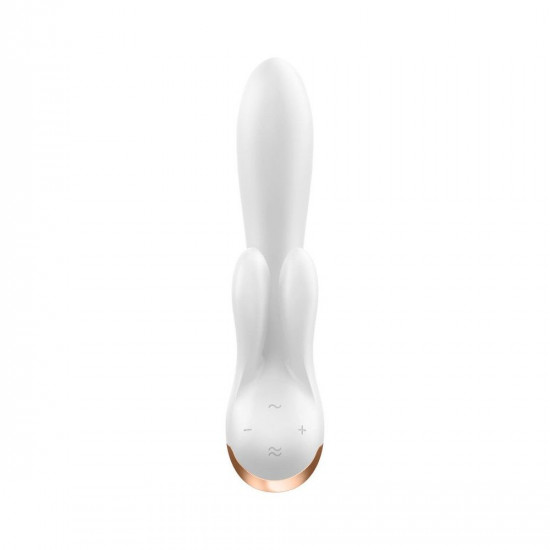 Смарт вібратор-кролик із подвійним відростком Satisfyer Double Flex White Смарт вібратор-кролик із подвійним відростком Satisfyer Double Flex White