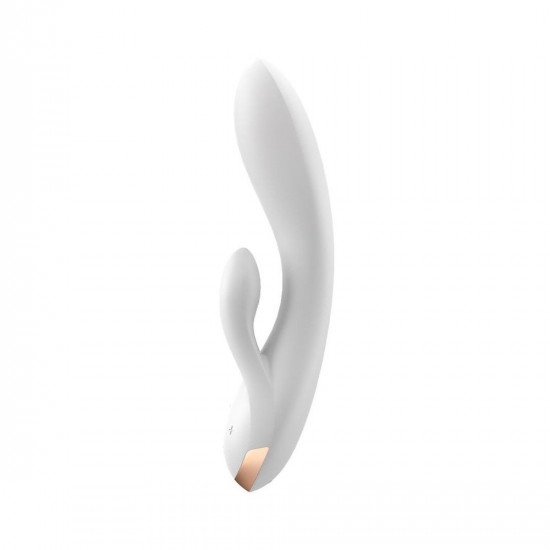Смарт вібратор-кролик із подвійним відростком Satisfyer Double Flex White Смарт вібратор-кролик із подвійним відростком Satisfyer Double Flex White