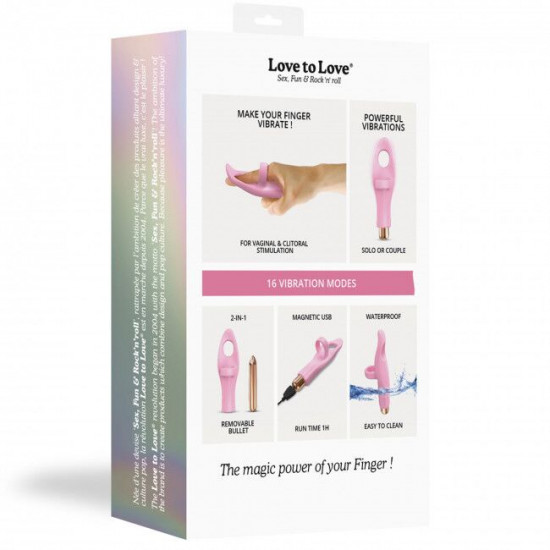 Вібратор на палець Love To Love Tickle me - BABY PINK перезаряджається, 3 варіанти використання Вібратор на палець Love To Love Tickle me - BABY PINK перезаряджається, 3 варіанти використання