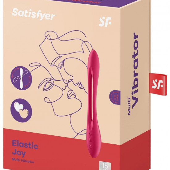 Універсальний гнучкий вібратор для пар Satisfyer Elastic Joy Red Універсальний гнучкий вібратор для пар Satisfyer Elastic Joy Red