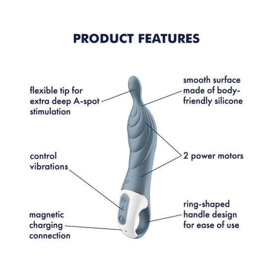 Вібратор для точки А Satisfyer A-Mazing 2 Grey Вібратор для точки А Satisfyer A-Mazing 2 Grey