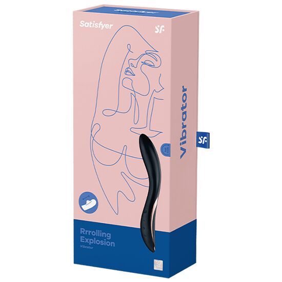 Вібратор із перлинною стимуляцією точки G Satisfyer Rrrolling Explosion Black Вібратор із перлинною стимуляцією точки G Satisfyer Rrrolling Explosion Black