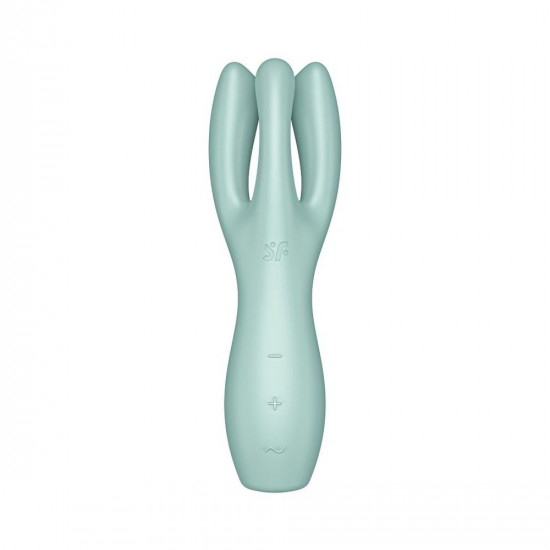 Кліторальний вібратор Satisfyer Threesome 3 Mint з трьома пальчиками Кліторальний вібратор Satisfyer Threesome 3 Mint з трьома пальчиками