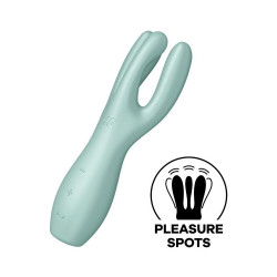 Кліторальний вібратор Satisfyer Threesome 3 Mint з трьома пальчиками