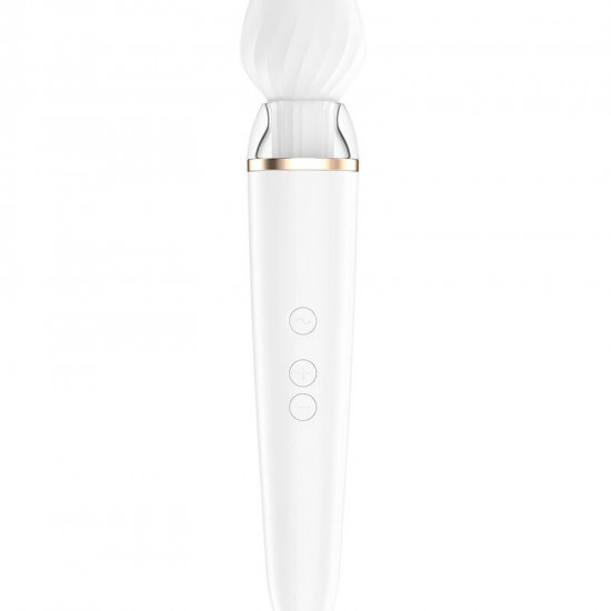 Смарт вібромасажер зі змінною головкою Satisfyer Double Wand-er Смарт вібромасажер зі змінною головкою Satisfyer Double Wand-er